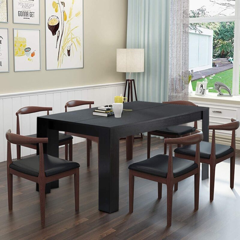 Giantex Wood Rectangular Modern Farmhouse Dining Table