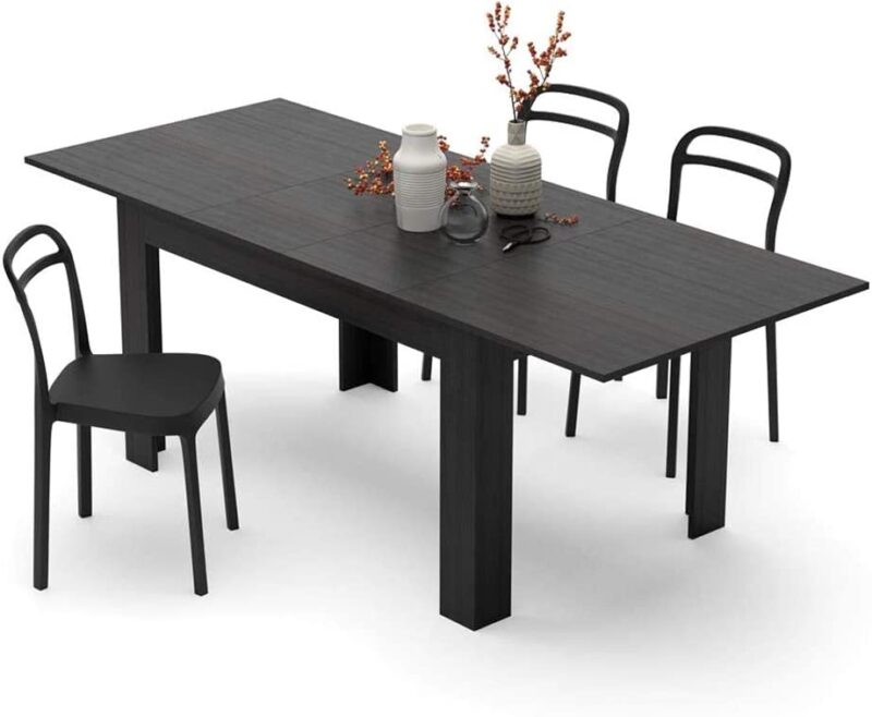 Mobili Fiver Extendable Ashwood Black Dining Table